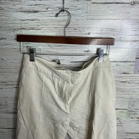Halston heritage cream tan pants trousers  size 4 - Picture 3 of 8